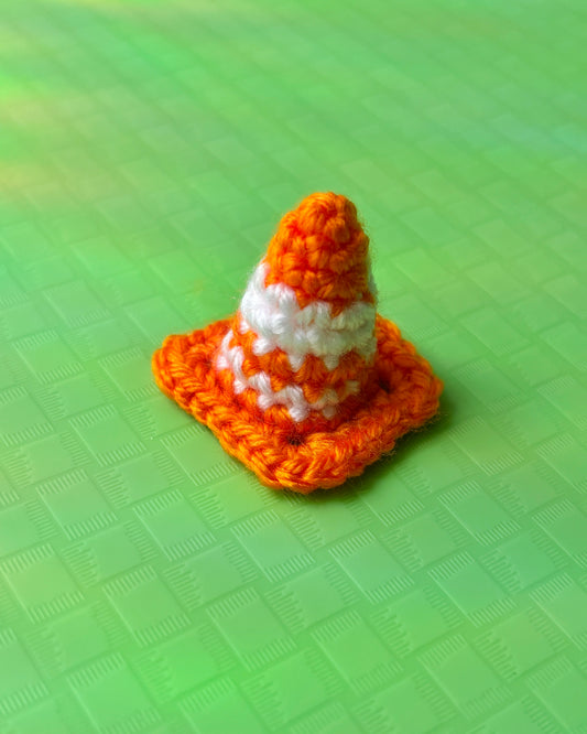 Mini Crochet Traffic Cone Hat