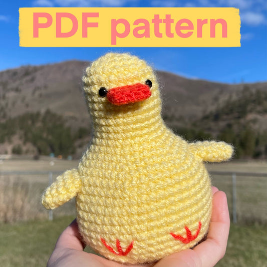 Pear Duck Plush Amigurumi Crochet Pattern (PATTERN ONLY)