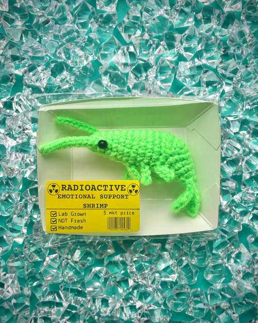 Radioactive Emotional Support Shrimp Plushie