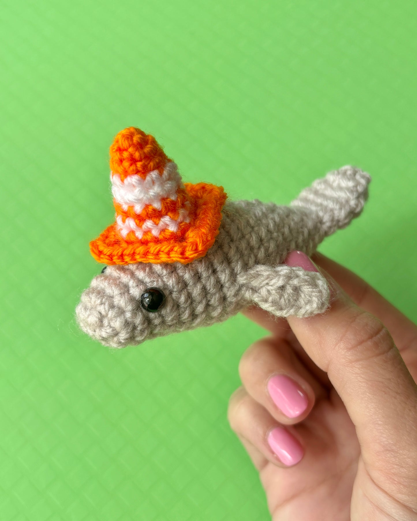 Mini Crochet Traffic Cone Hat