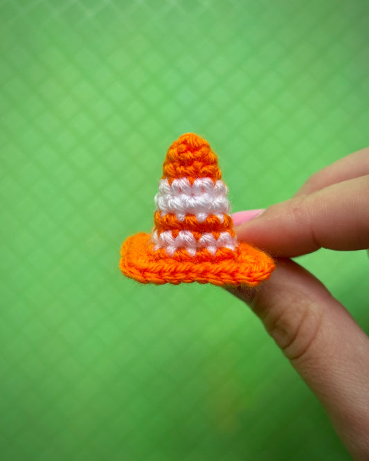 Mini Crochet Traffic Cone Hat