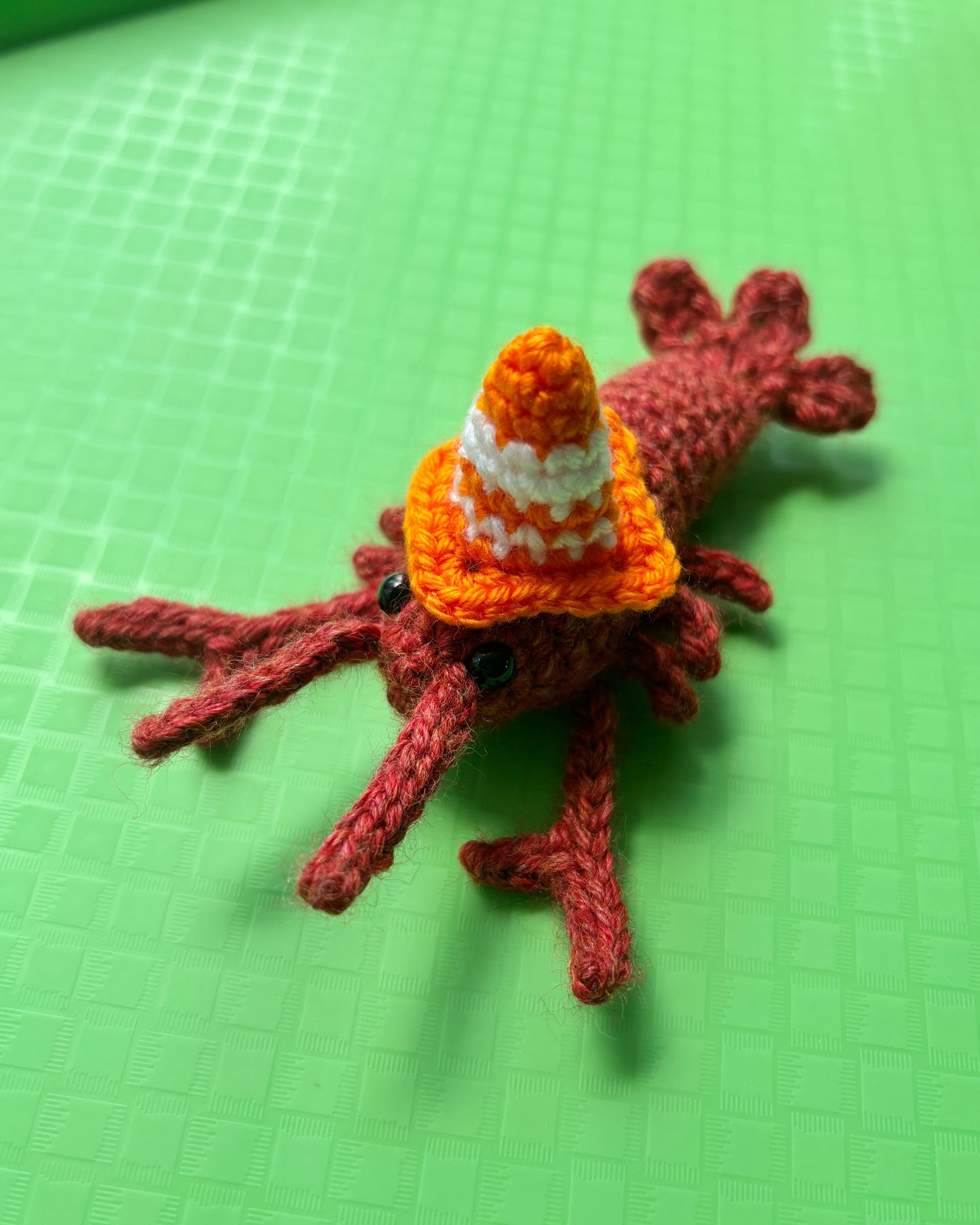 Mini Crochet Traffic Cone Hat